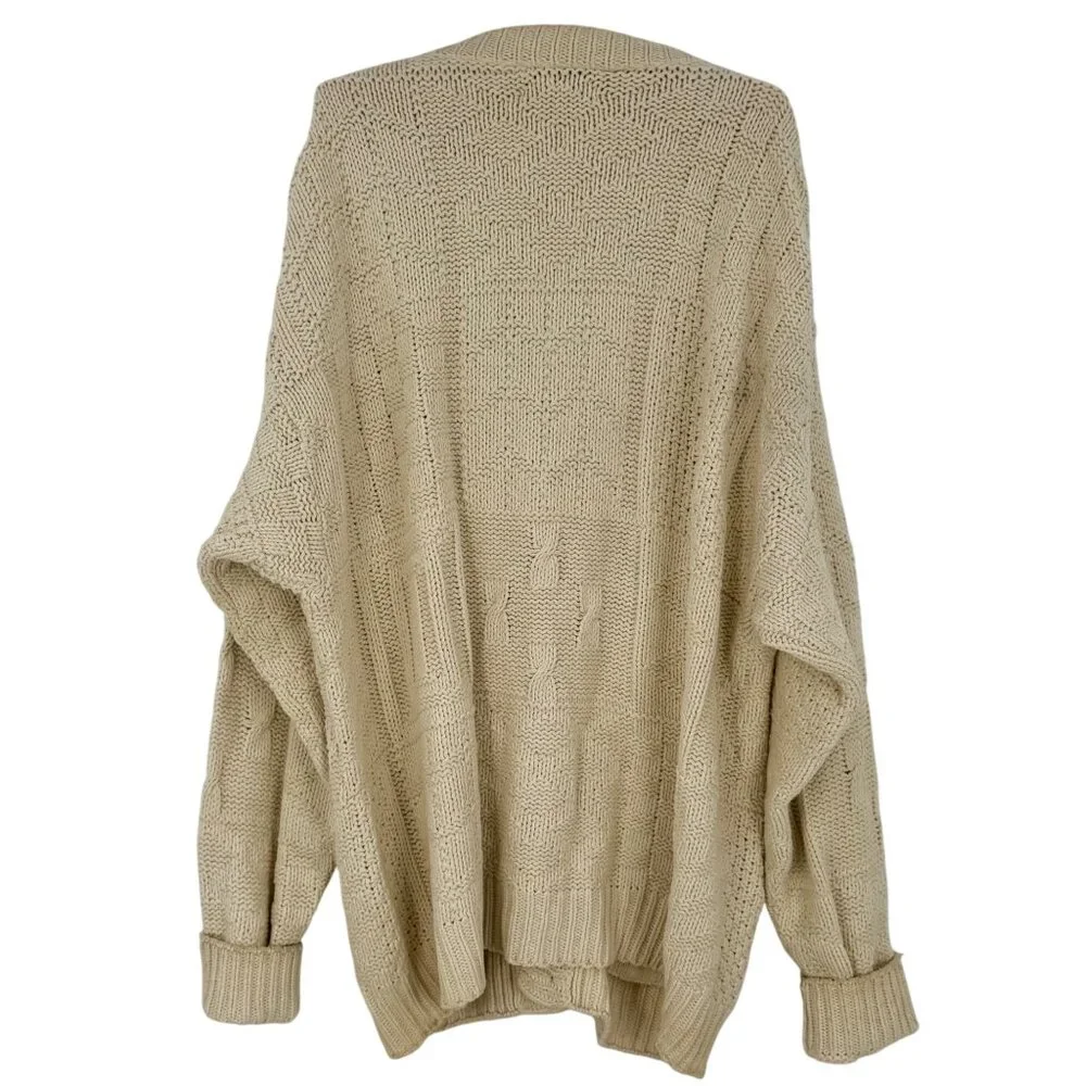 Vintage Y2K American Eagle Knit V-Neck Button Down Grunge 90s Grandpa Cardigan L - Picture 6 of 14